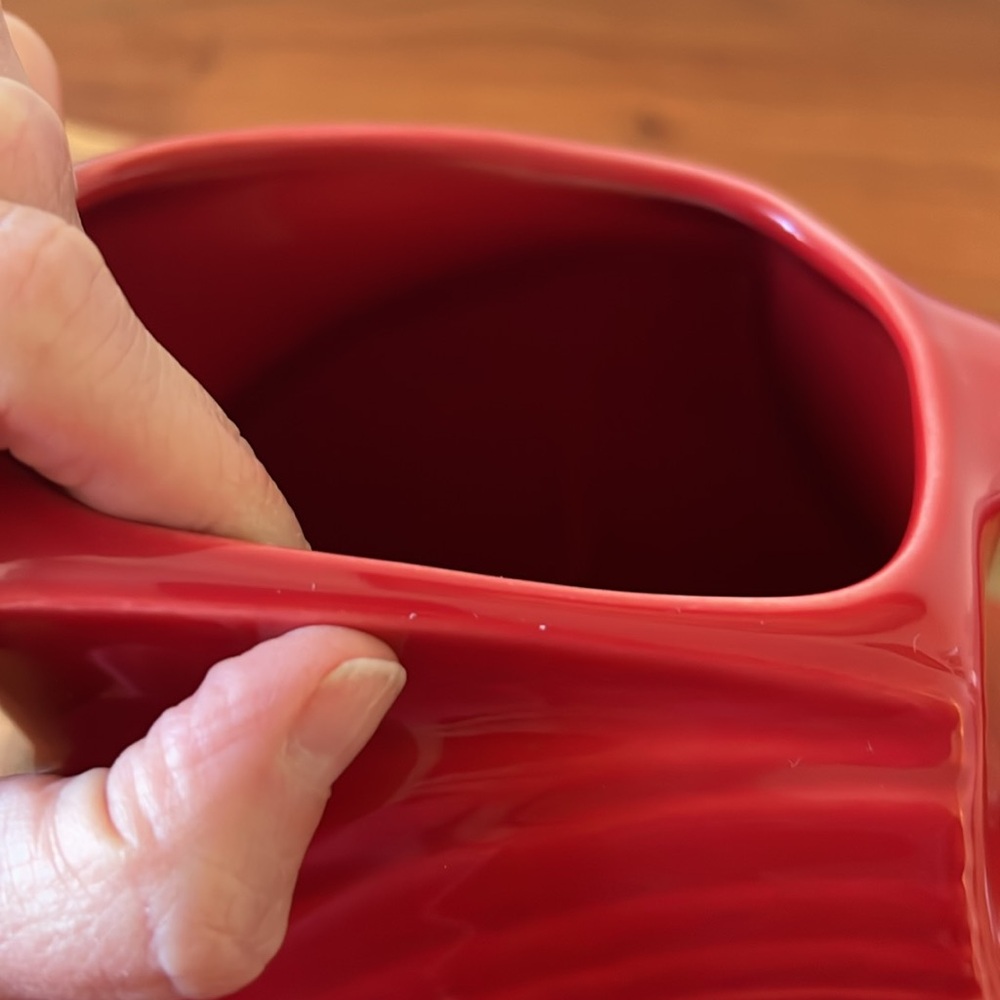 Fiesta Homer Laughlin Red Pitcher. - Picture 8 of 12